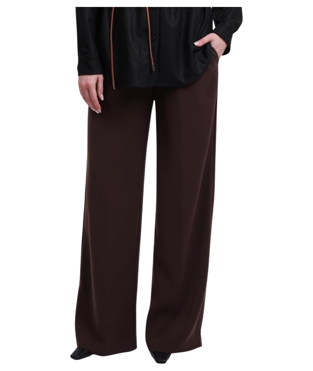 HERNO Коричневые прямые брюки, фото 1