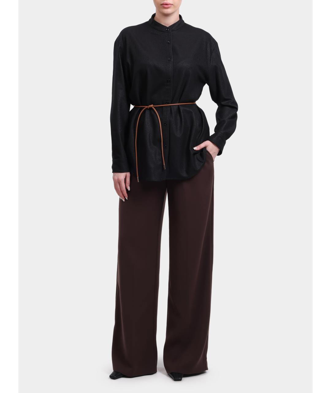 HERNO Коричневые прямые брюки, фото 2