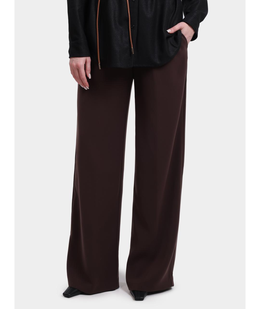 HERNO Коричневые прямые брюки, фото 6