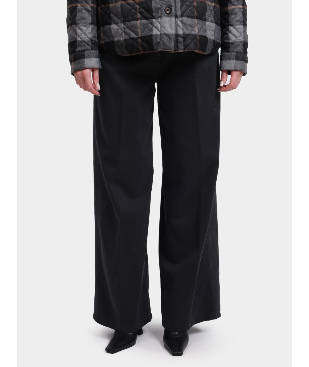 PESERICO Черные хлопковые прямые джинсы, фото 6