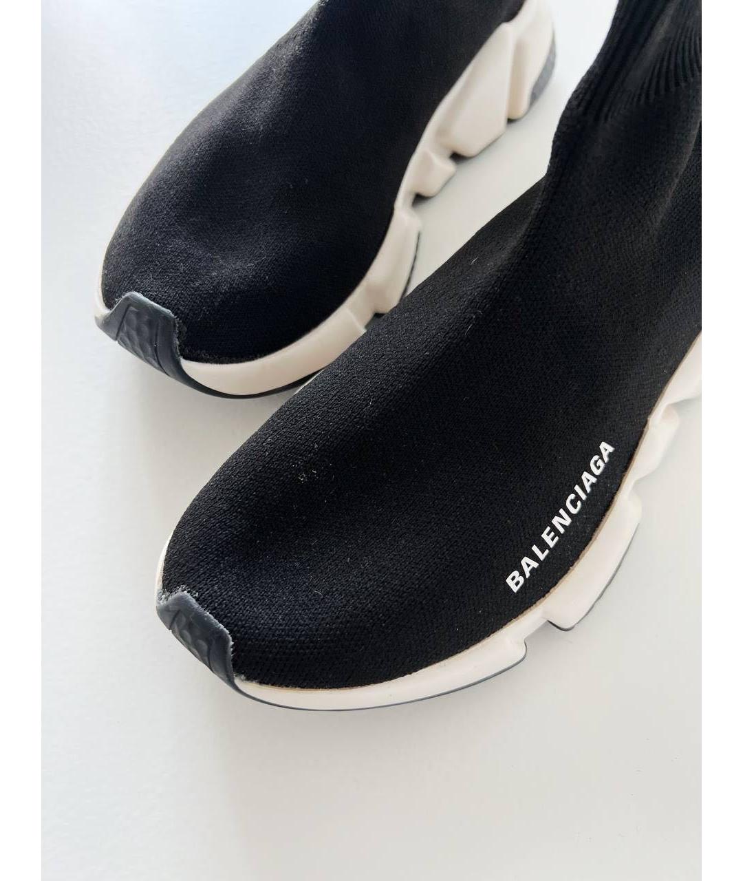 BALENCIAGA Черные текстильные кроссовки, фото 4