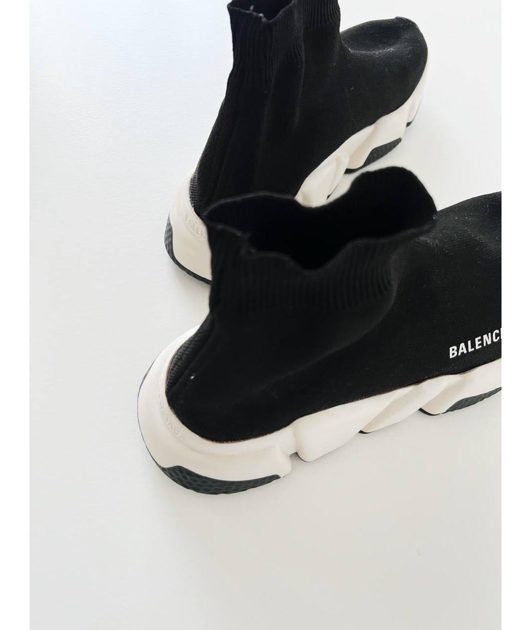 BALENCIAGA Черные текстильные кроссовки, фото 5