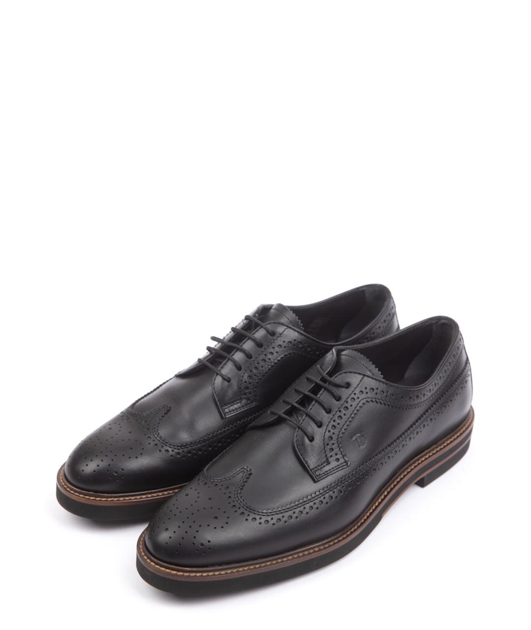 TOD'S Черные кожаные туфли, фото 2