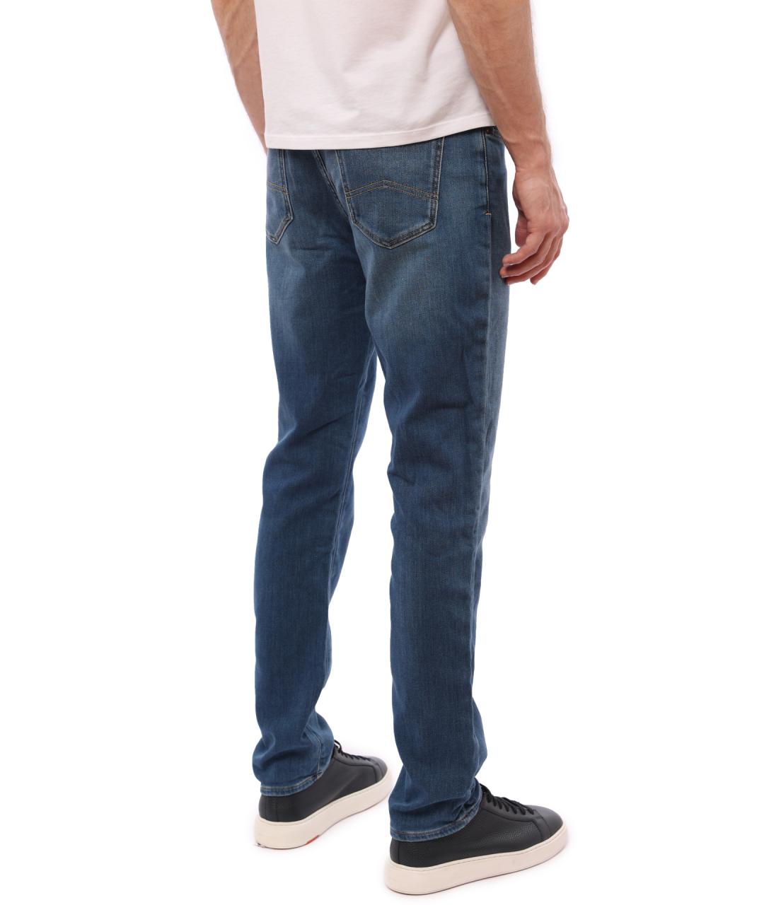 ARMANI EXCHANGE Синие хлопковые прямые джинсы, фото 4