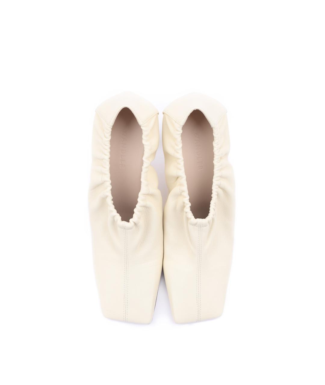 WANDLER Бежевые кожаные туфли, фото 4