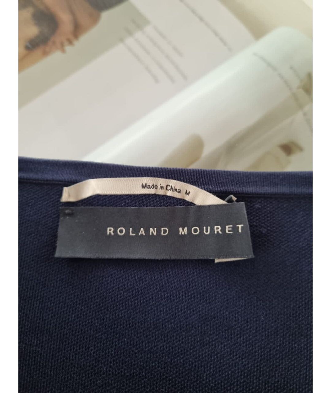 ROLAND MOURET Темно-синяя юбка миди, фото 3