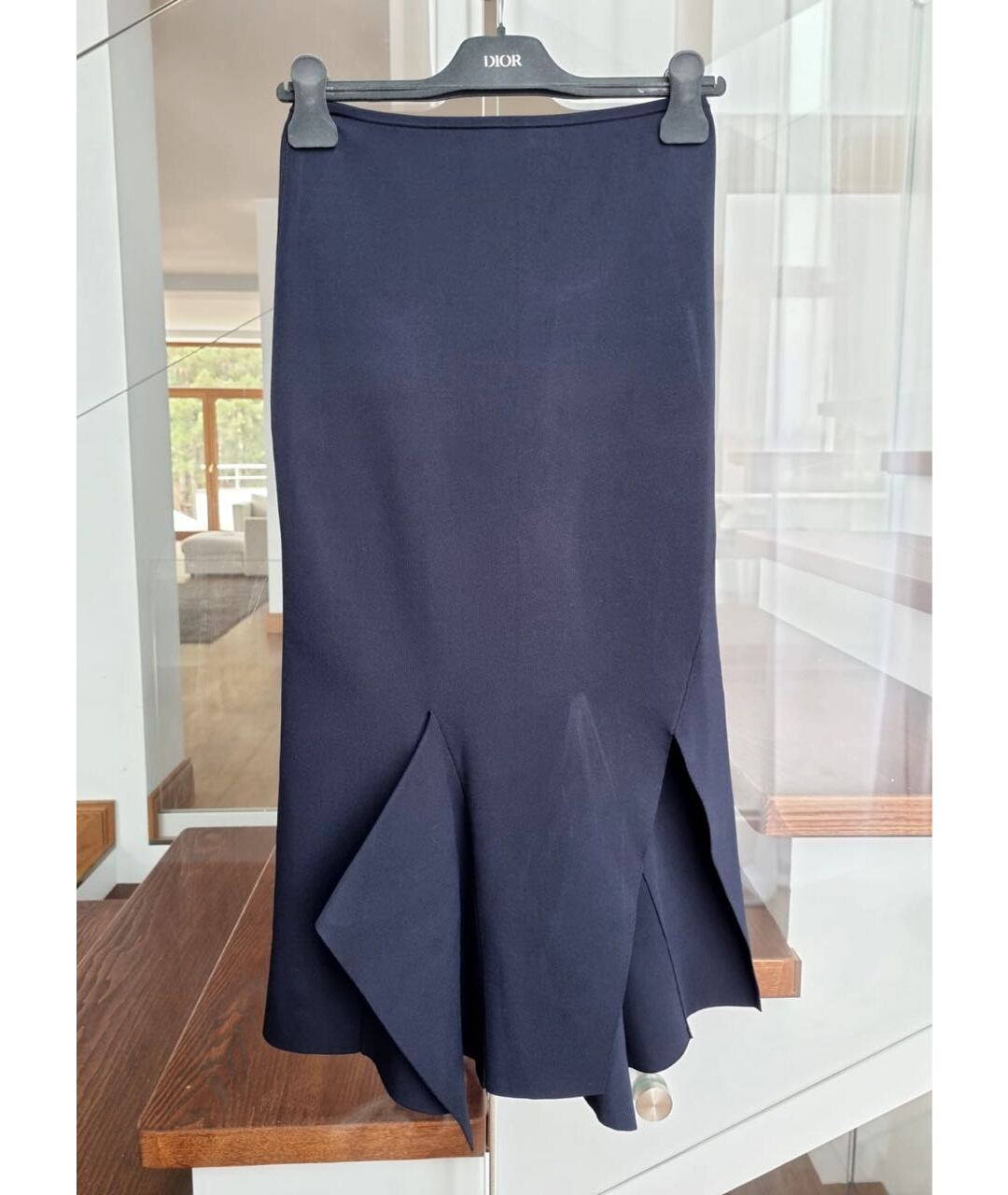 ROLAND MOURET Темно-синяя юбка миди, фото 9