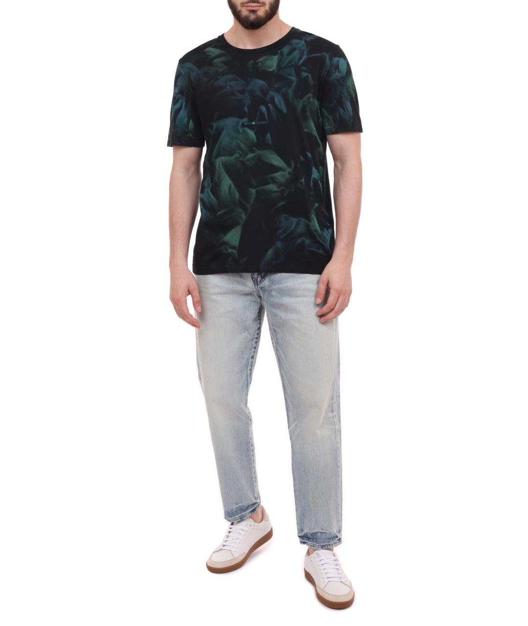 SAINT LAURENT Мульти хлопковая футболка, фото 2