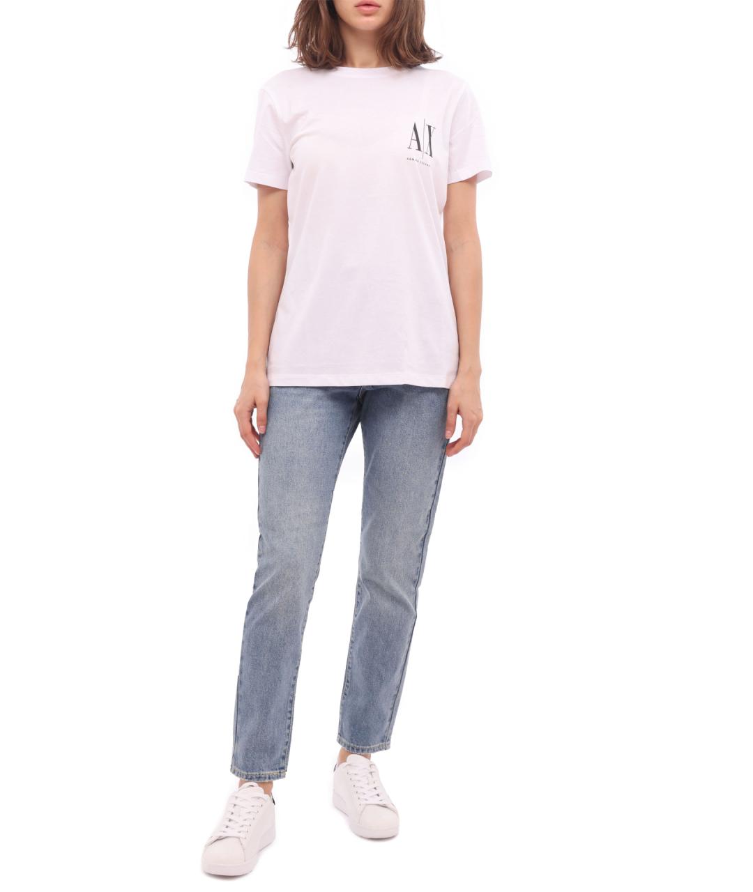 ARMANI EXCHANGE Голубые хлопковые прямые джинсы, фото 1