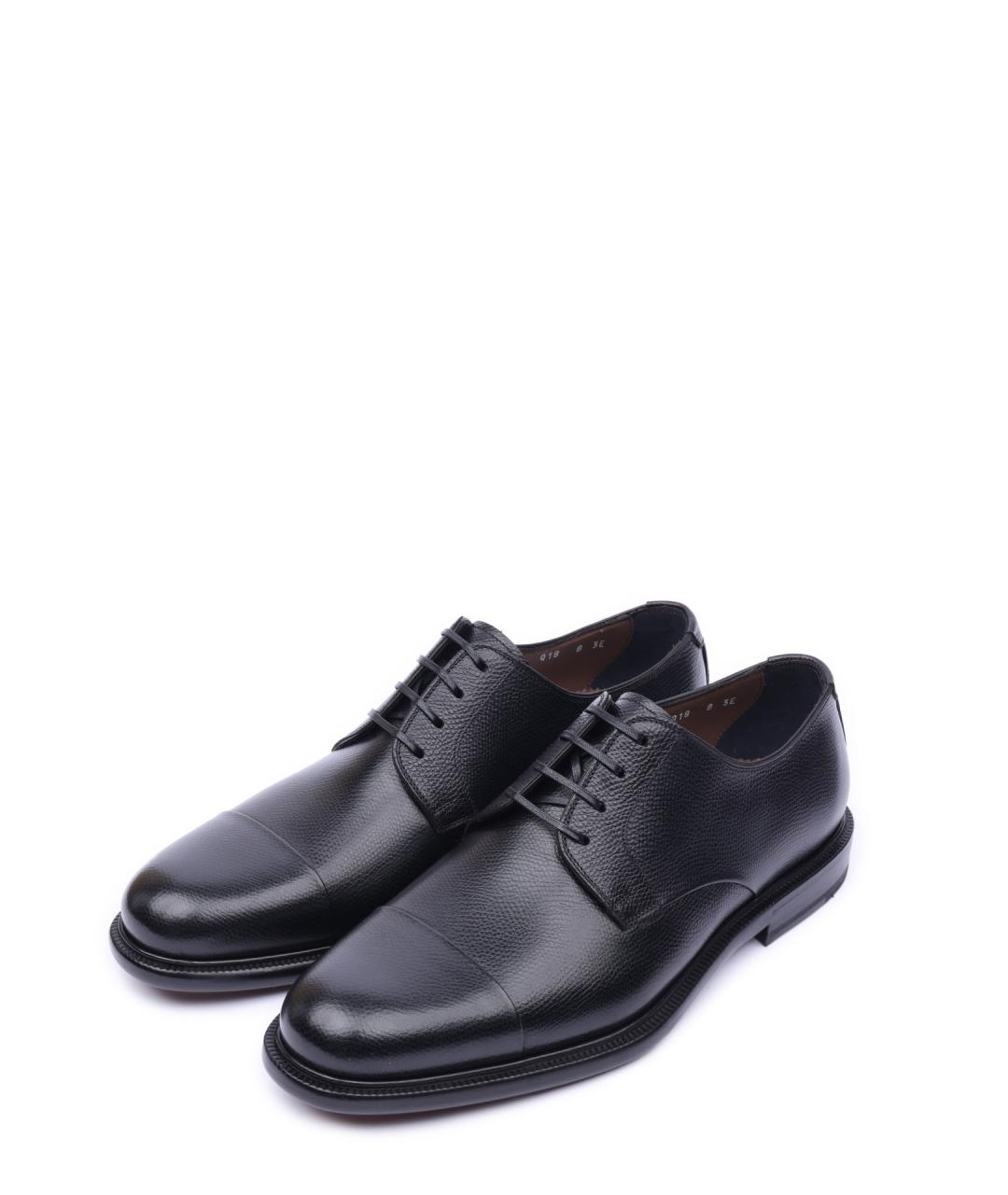 FERRAGAMO Черные кожаные туфли, фото 2