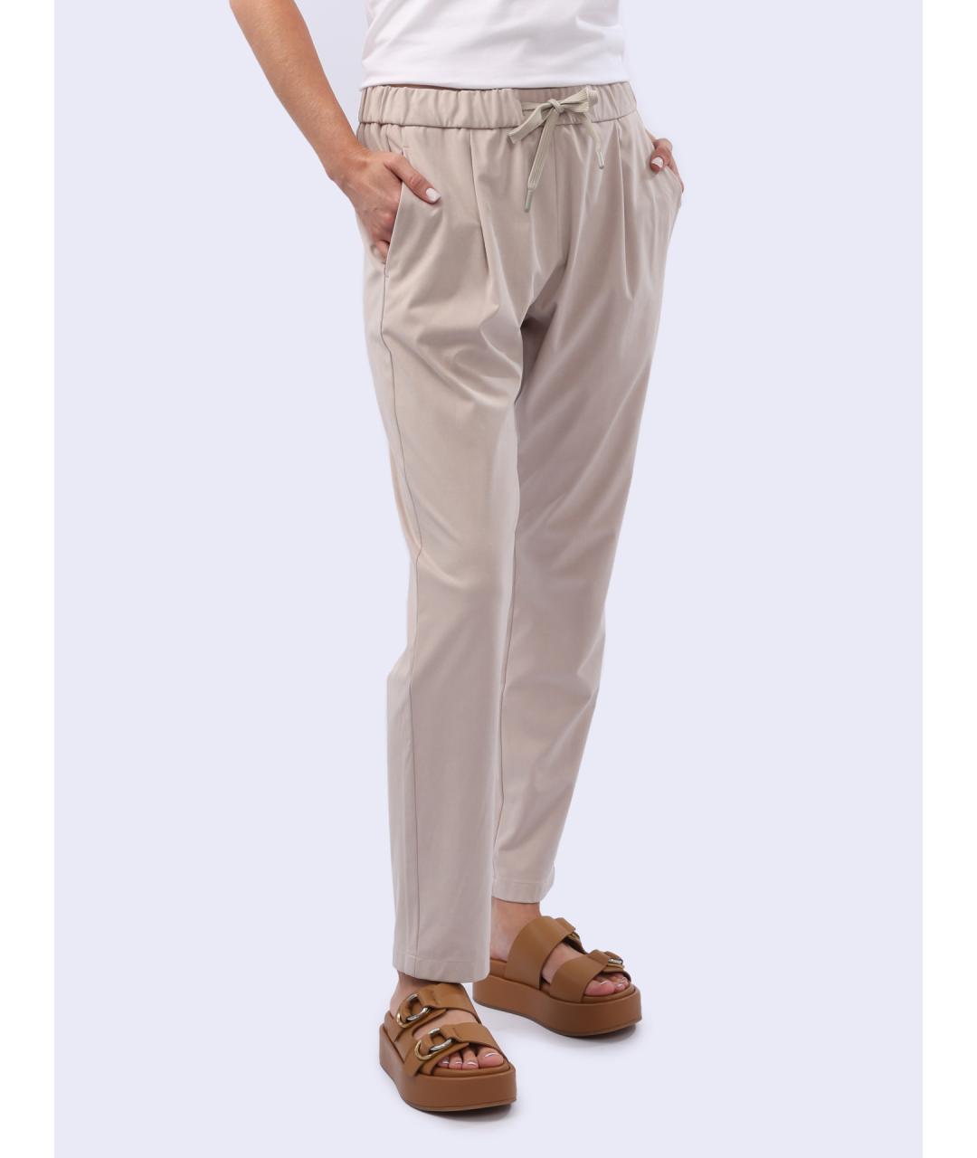 HERNO Бежевые прямые брюки, фото 5