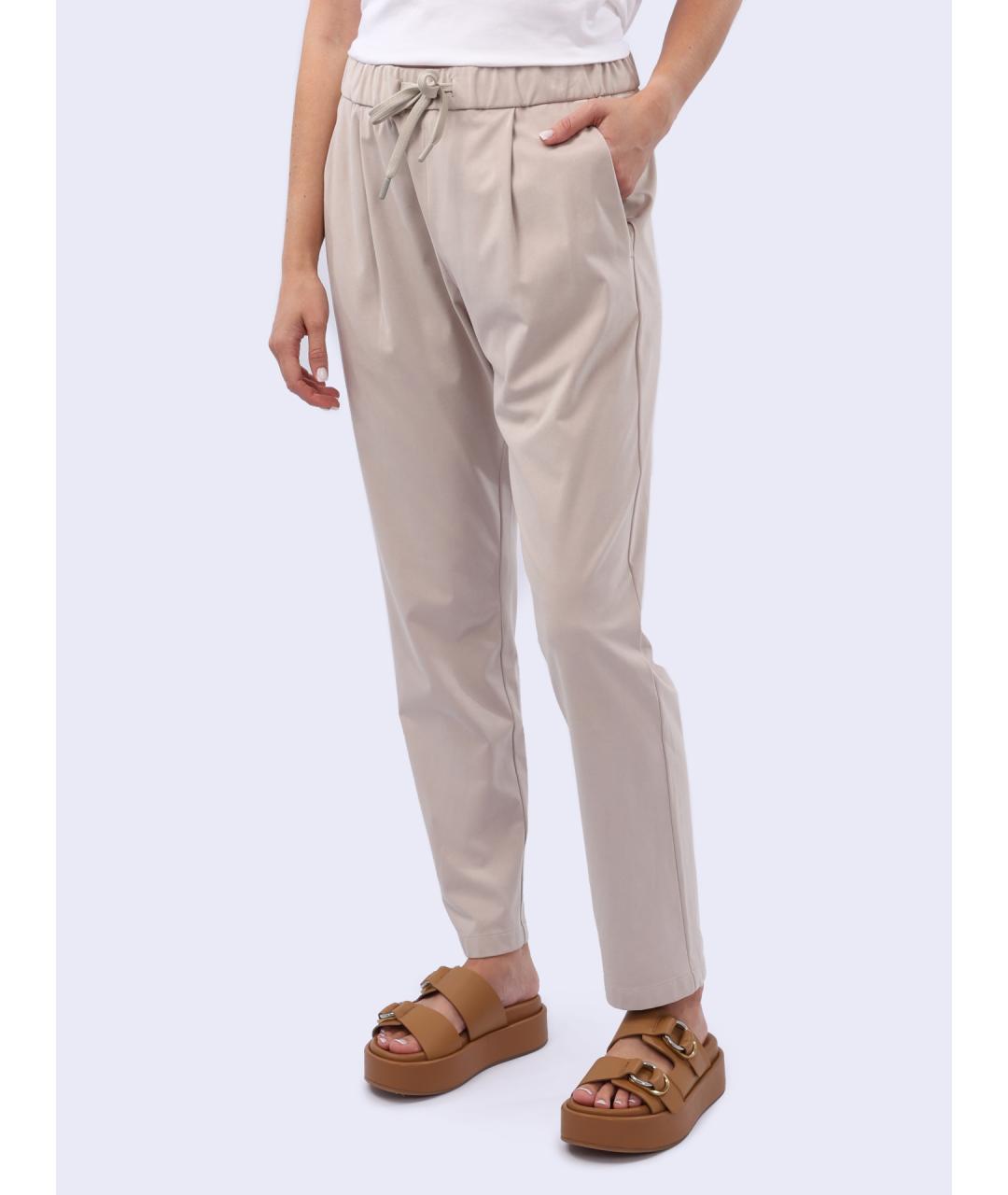 HERNO Бежевые прямые брюки, фото 3