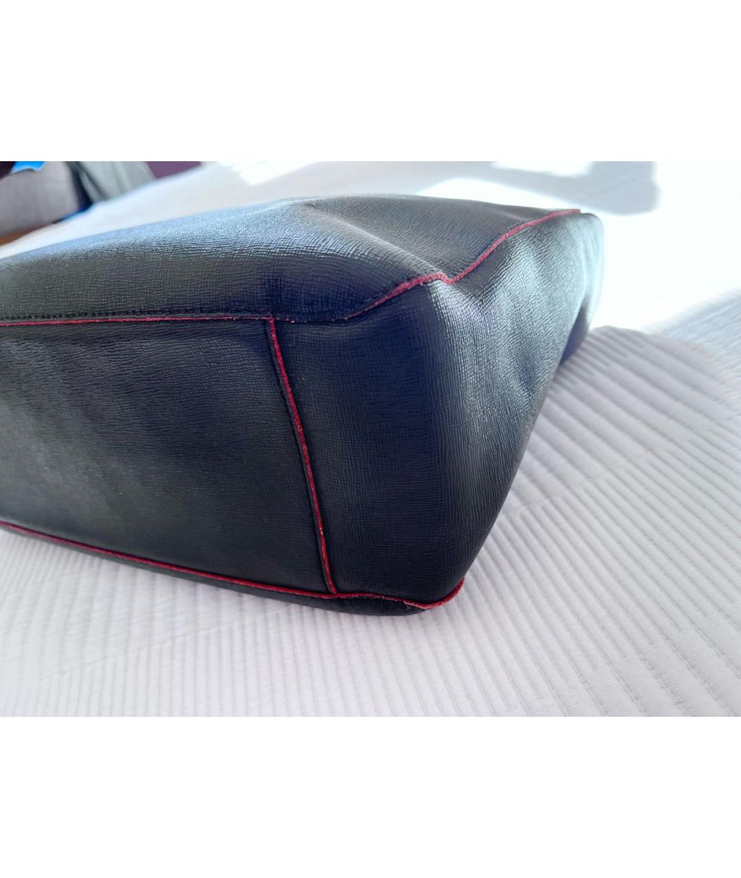 FURLA Черная кожаная сумка тоут, фото 8