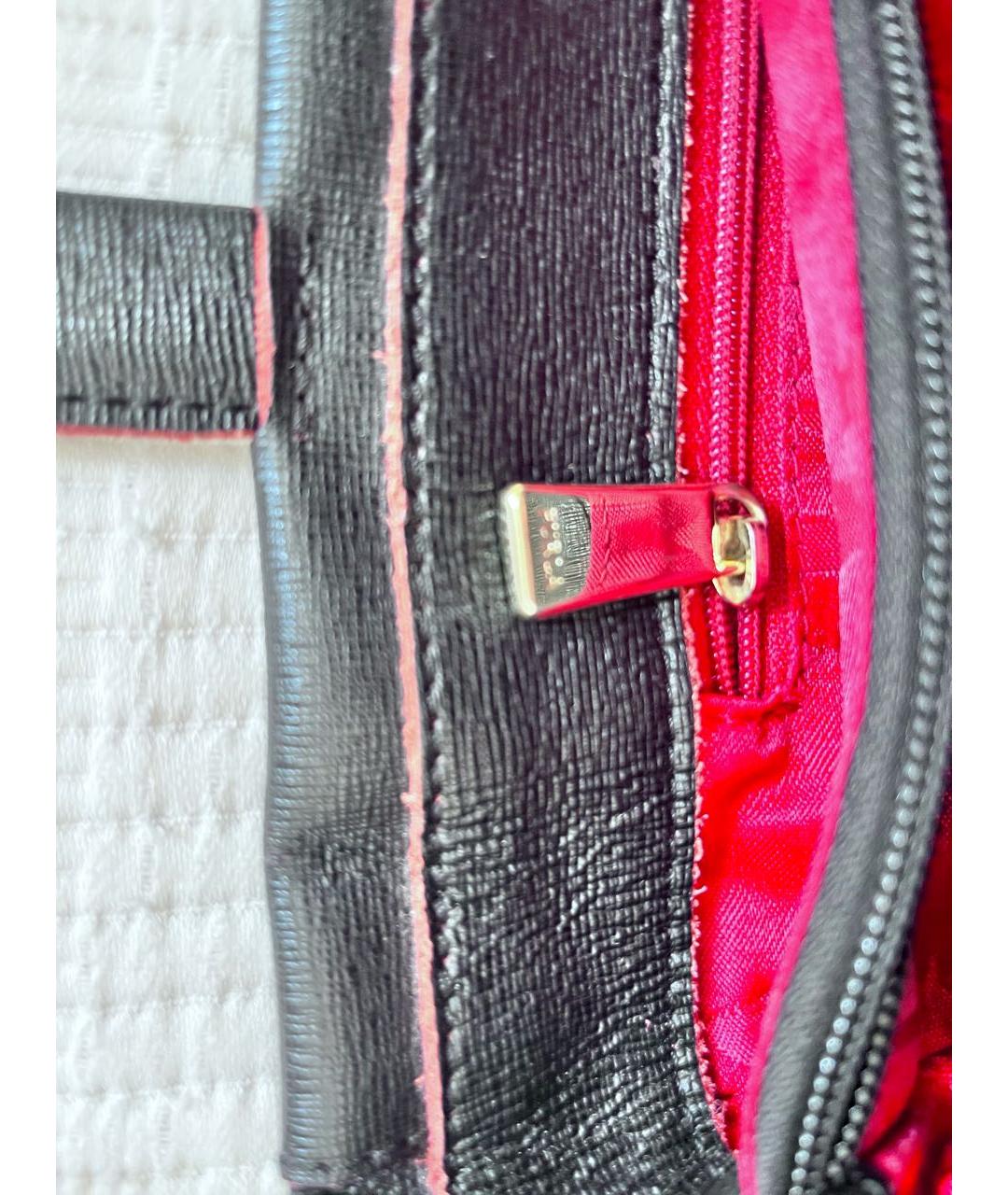 FURLA Черная кожаная сумка тоут, фото 5