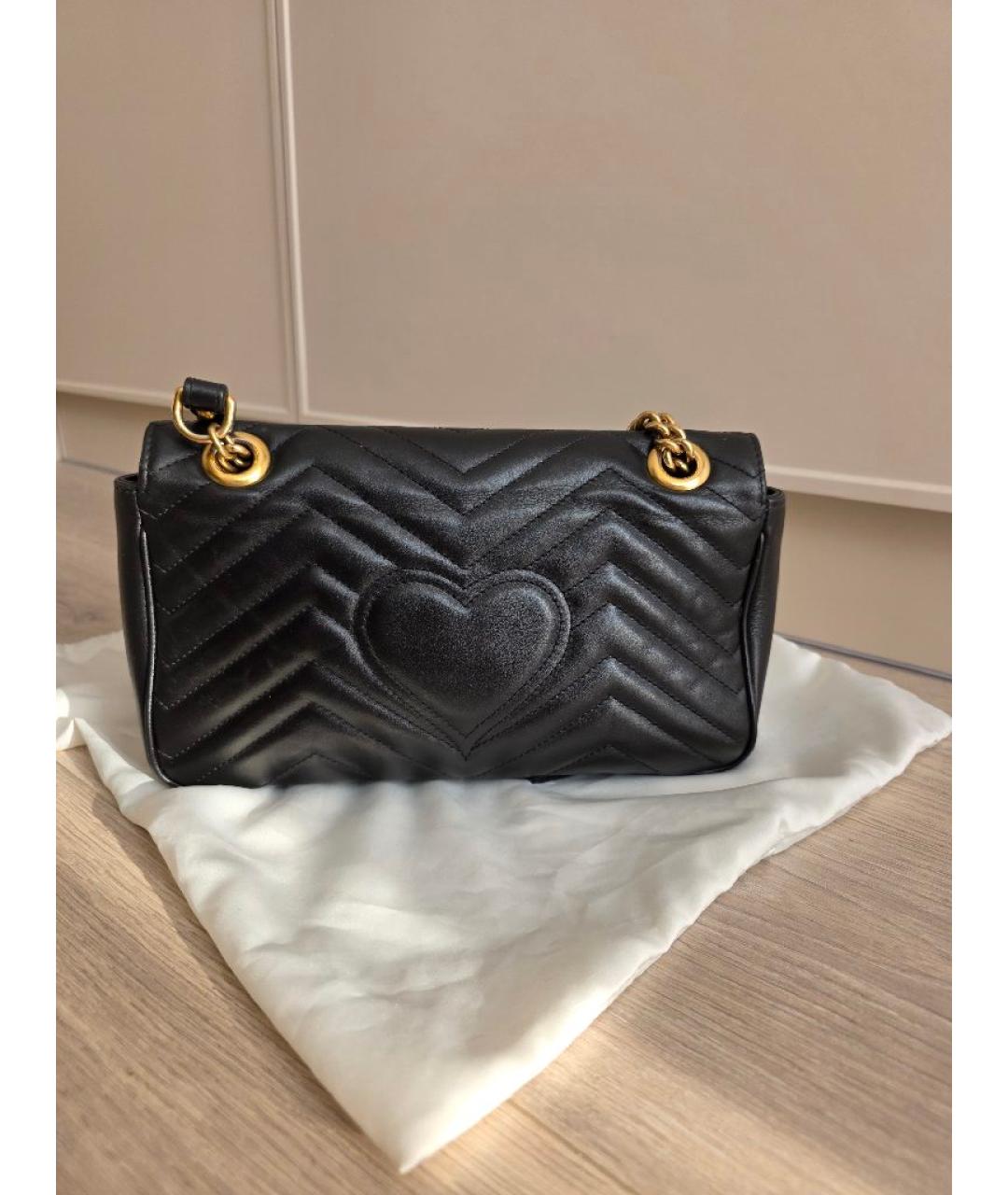 GUCCI Черная кожаная сумка через плечо, фото 3