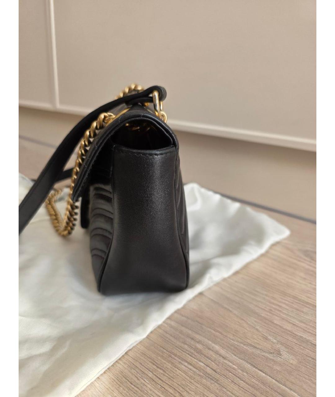 GUCCI Черная кожаная сумка через плечо, фото 9