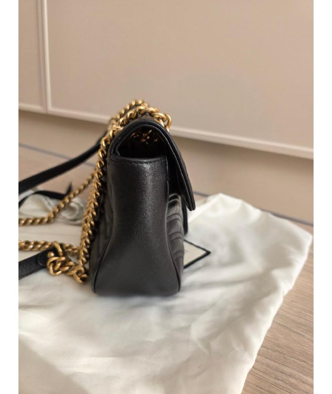 GUCCI Черная кожаная сумка через плечо, фото 8