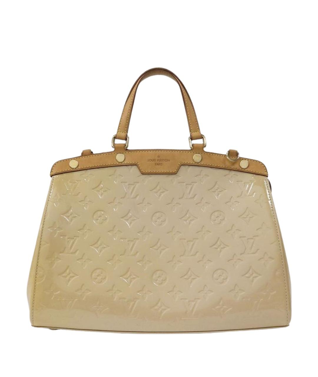 LOUIS VUITTON Бежевая сумка через плечо из лакированной кожи, фото 1