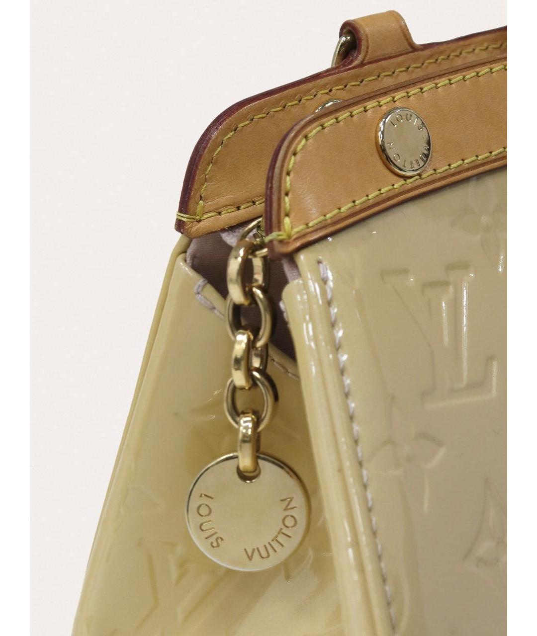 LOUIS VUITTON Бежевая сумка через плечо из лакированной кожи, фото 7