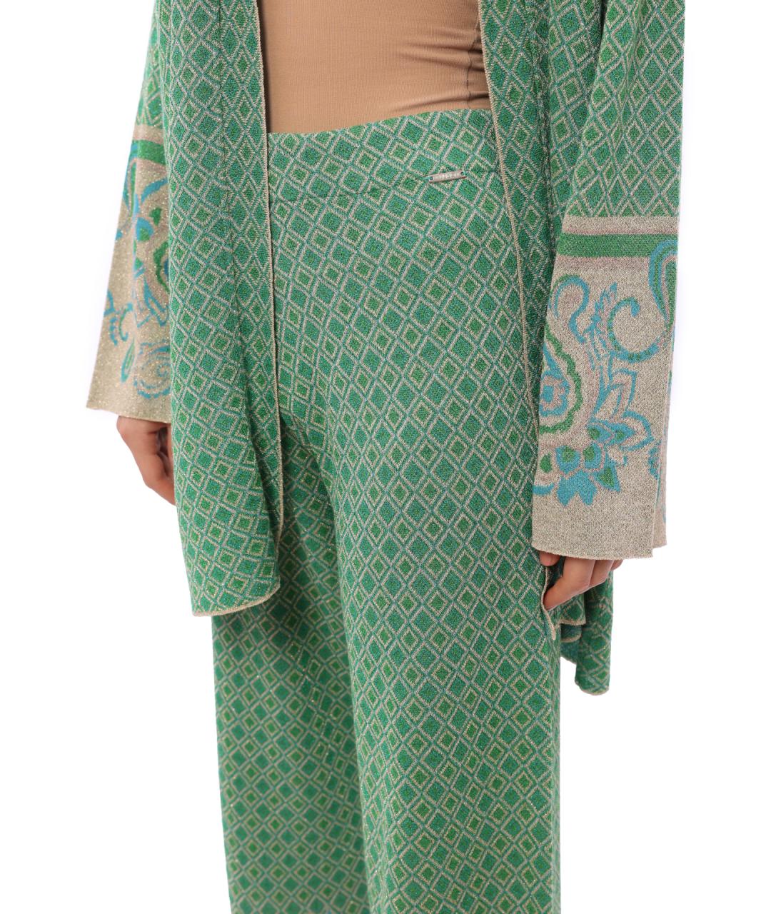 LIU JO Зеленые прямые брюки, фото 5