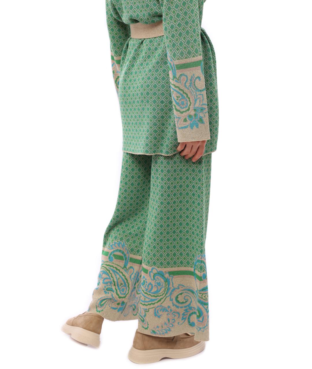 LIU JO Зеленые прямые брюки, фото 3