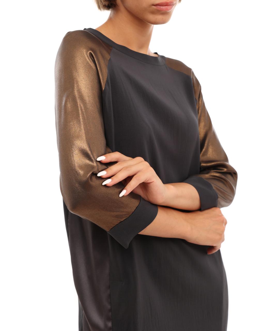 BRUNELLO CUCINELLI Мульти повседневное платье, фото 5