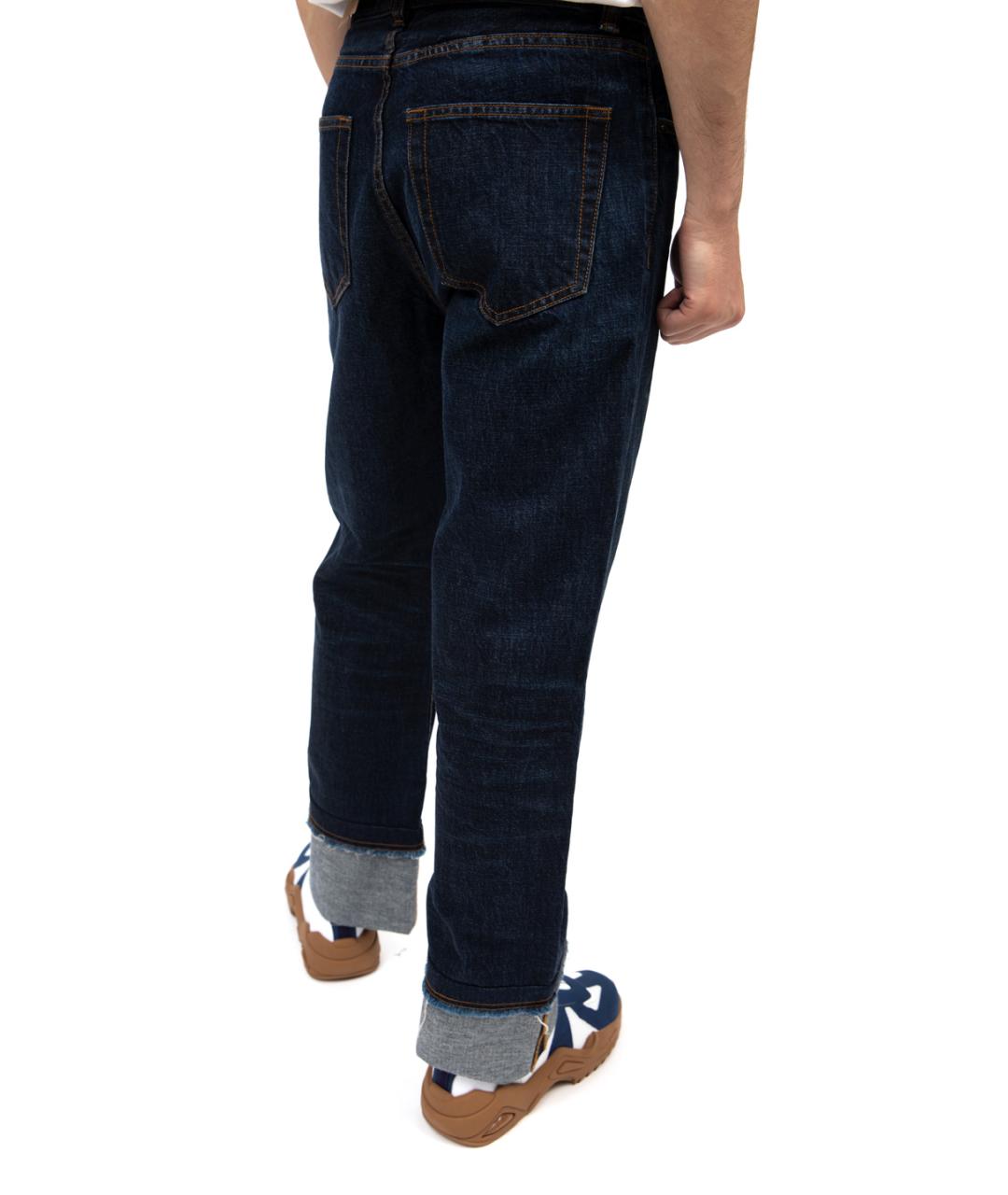 BURBERRY Синие хлопковые прямые джинсы, фото 2