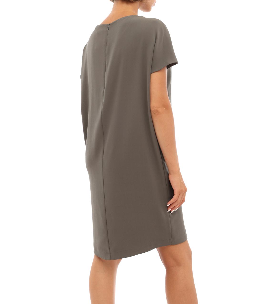 BRUNELLO CUCINELLI Серое повседневное платье, фото 4