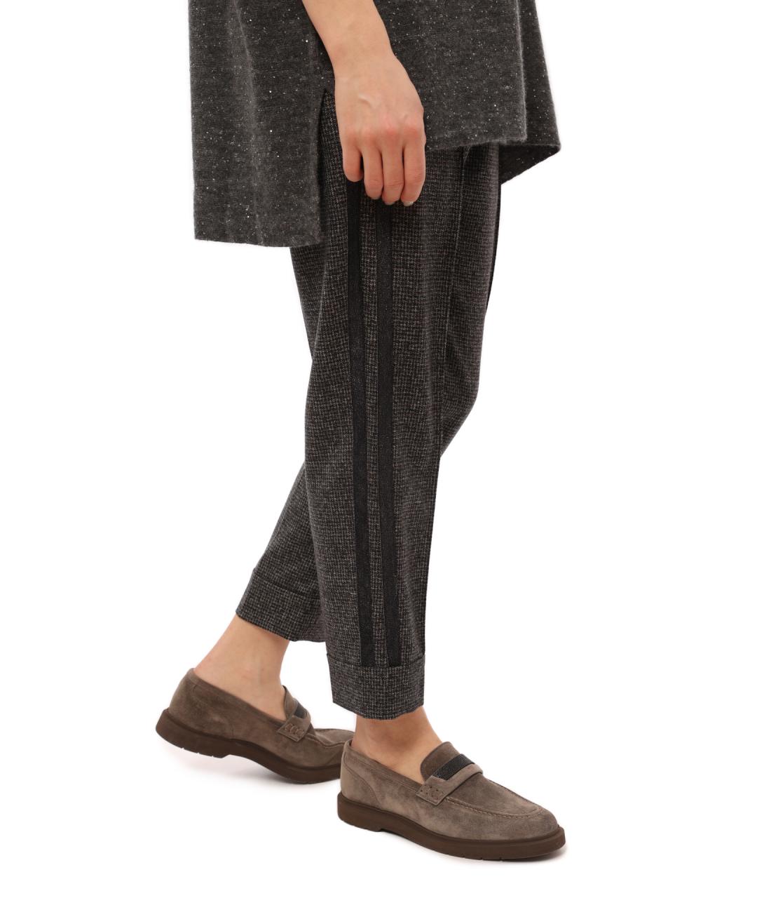 BRUNELLO CUCINELLI Серые прямые брюки, фото 5