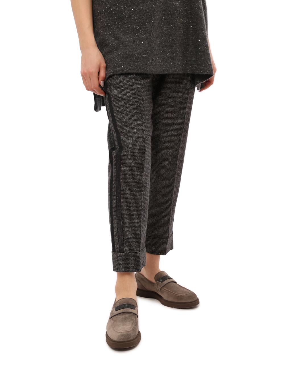 BRUNELLO CUCINELLI Серые прямые брюки, фото 2