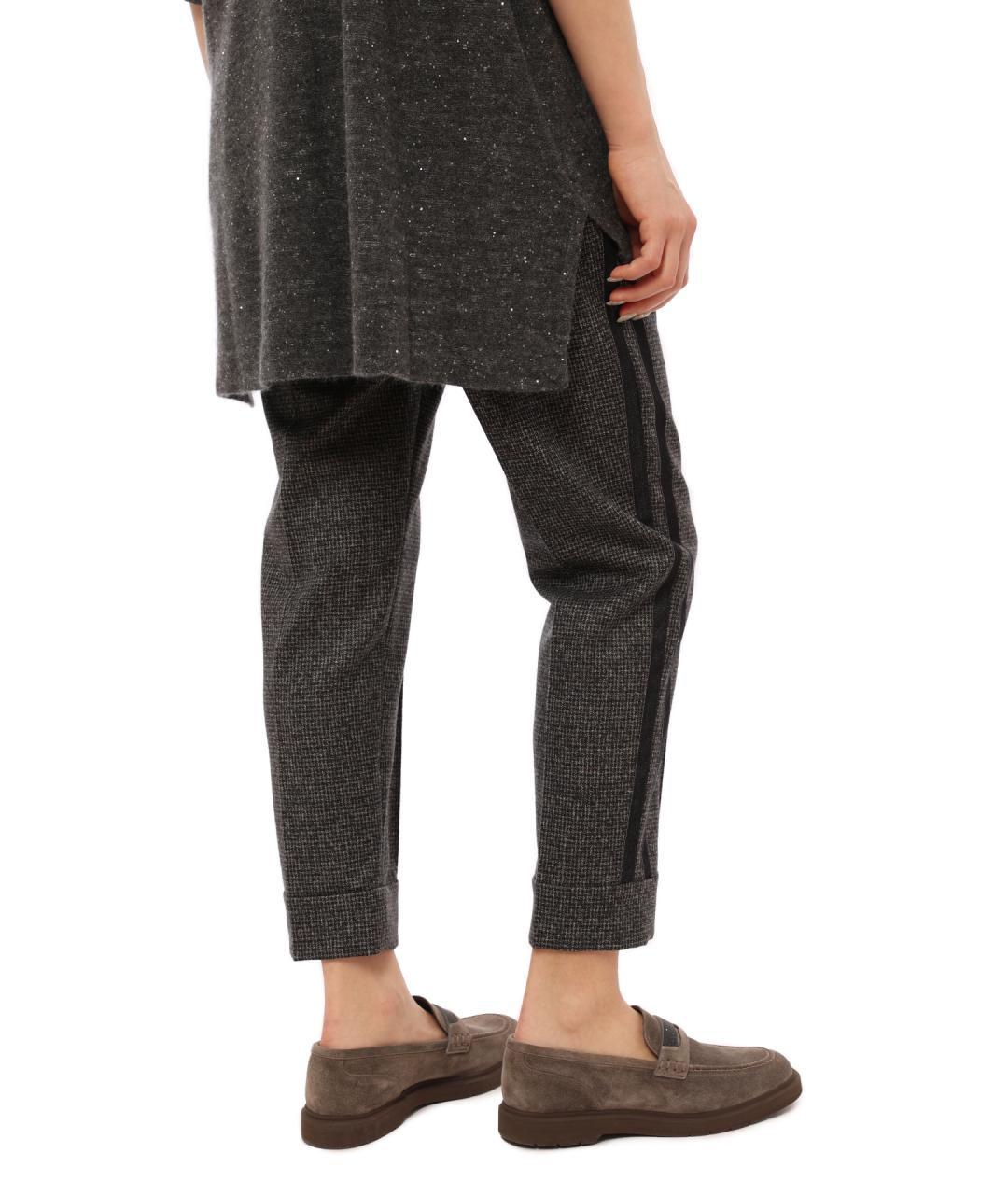 BRUNELLO CUCINELLI Серые прямые брюки, фото 4