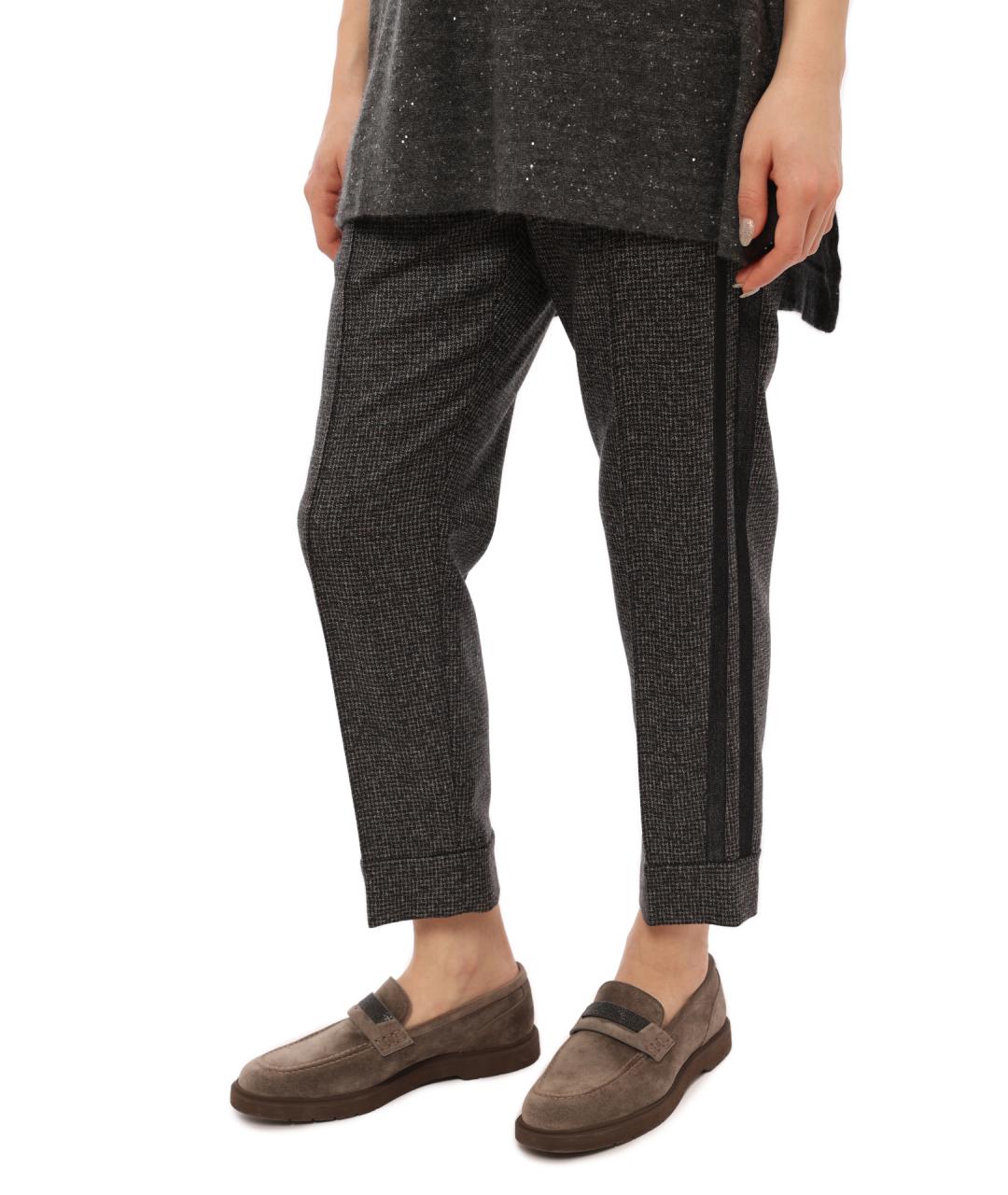 BRUNELLO CUCINELLI Серые прямые брюки, фото 3