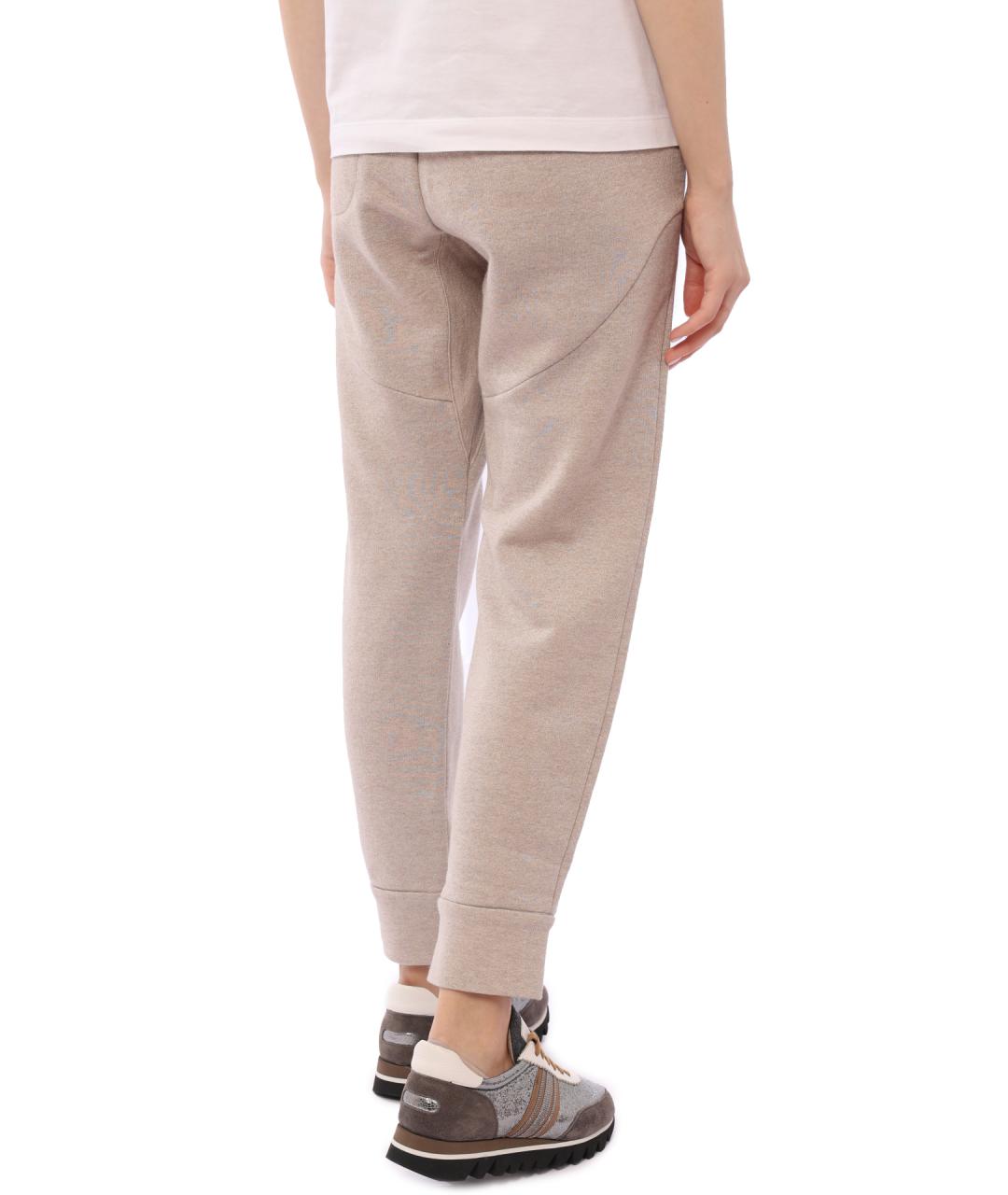 BRUNELLO CUCINELLI Бежевые прямые брюки, фото 4