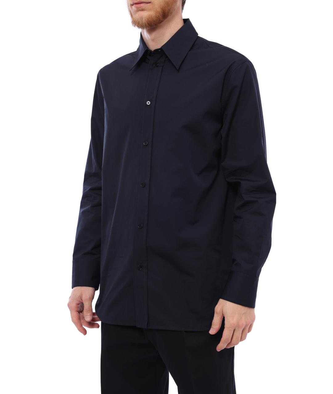 JIL SANDER Синяя хлопковая кэжуал рубашка, фото 3