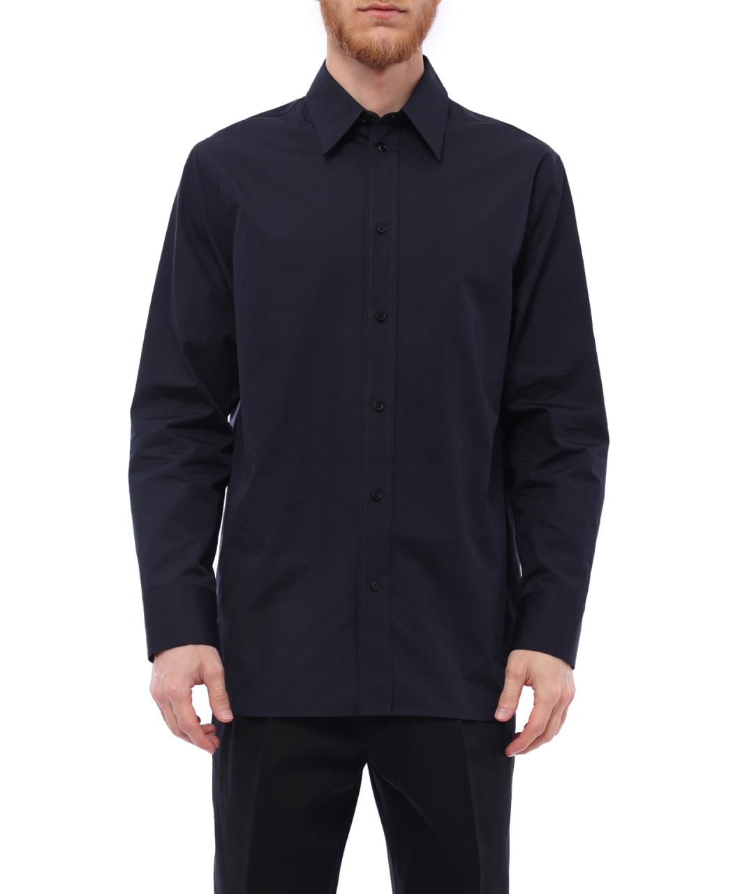 JIL SANDER Синяя хлопковая кэжуал рубашка, фото 1