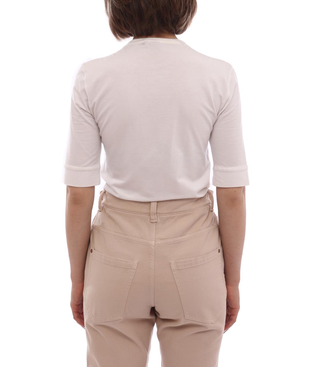 BRUNELLO CUCINELLI Белая хлопковая блузы, фото 4