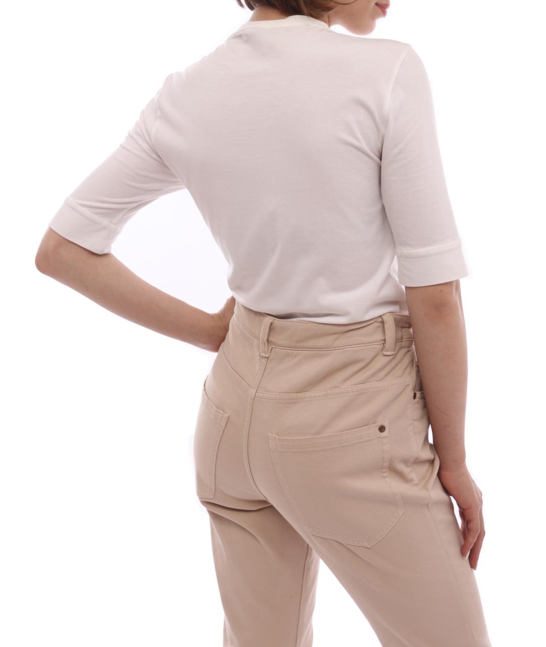 BRUNELLO CUCINELLI Белая хлопковая блузы, фото 5