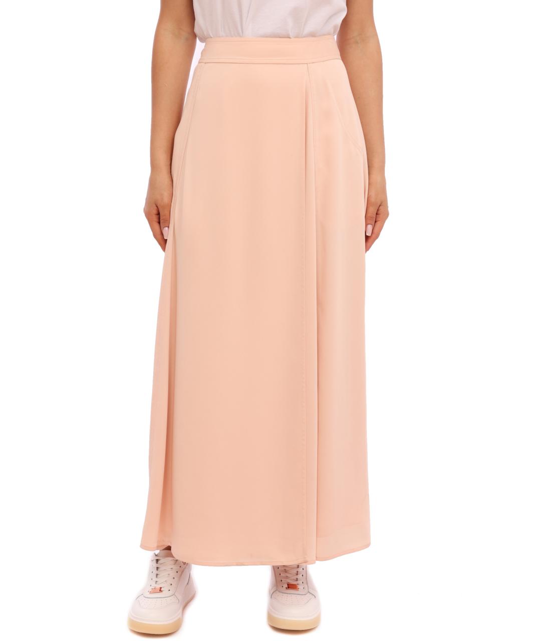 CALVIN KLEIN Розовая полиэстеровая юбка макси, фото 1