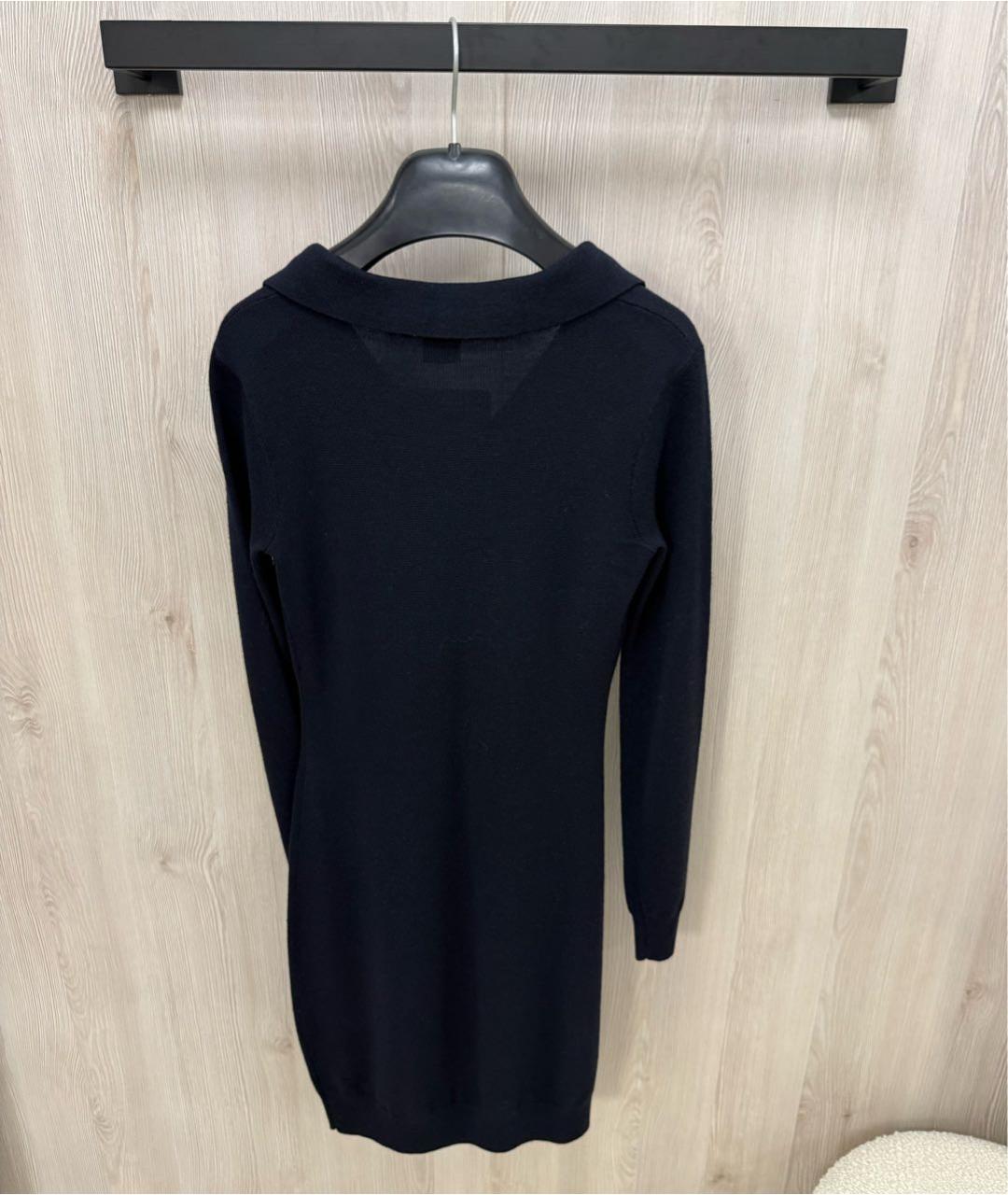 RALPH LAUREN Темно-синее шерстяное повседневное платье, фото 3