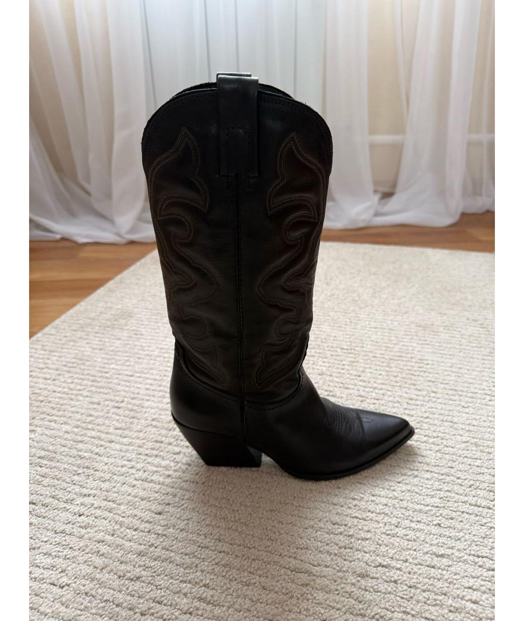 ELENA IACHI Черные кожаные сапоги, фото 6