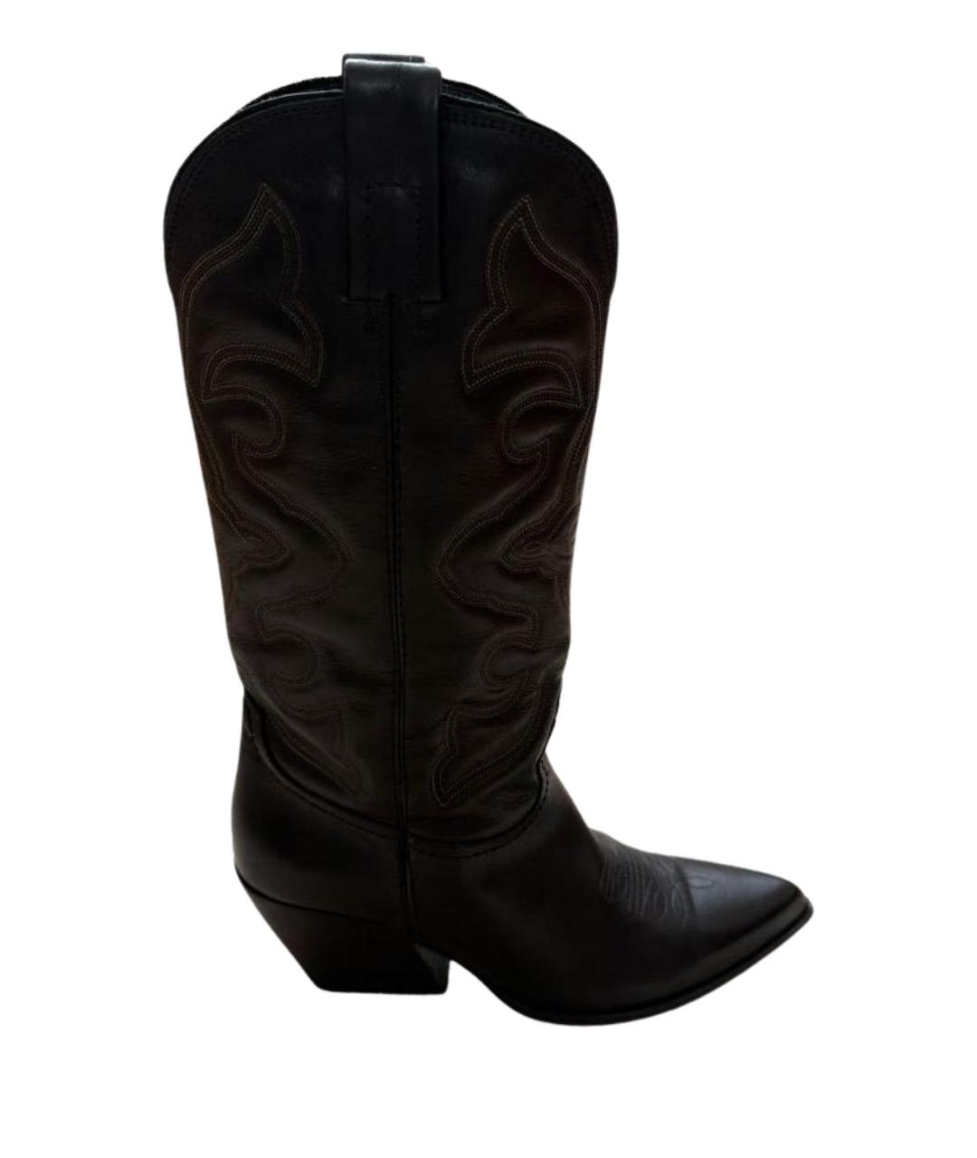 ELENA IACHI Черные кожаные сапоги, фото 1