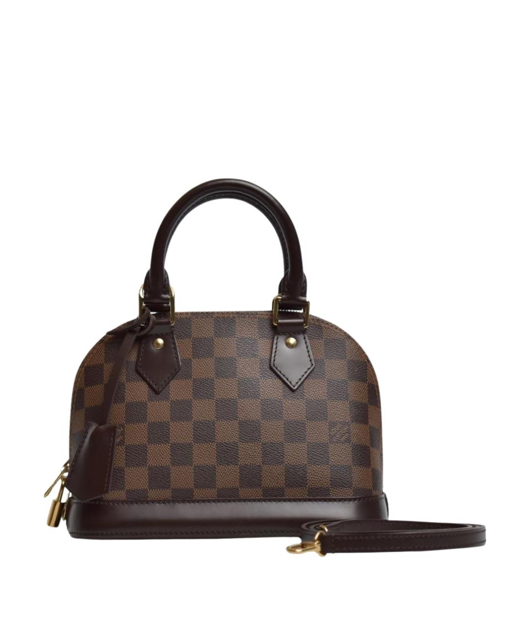 LOUIS VUITTON Коричневая кожаная сумка через плечо, фото 1