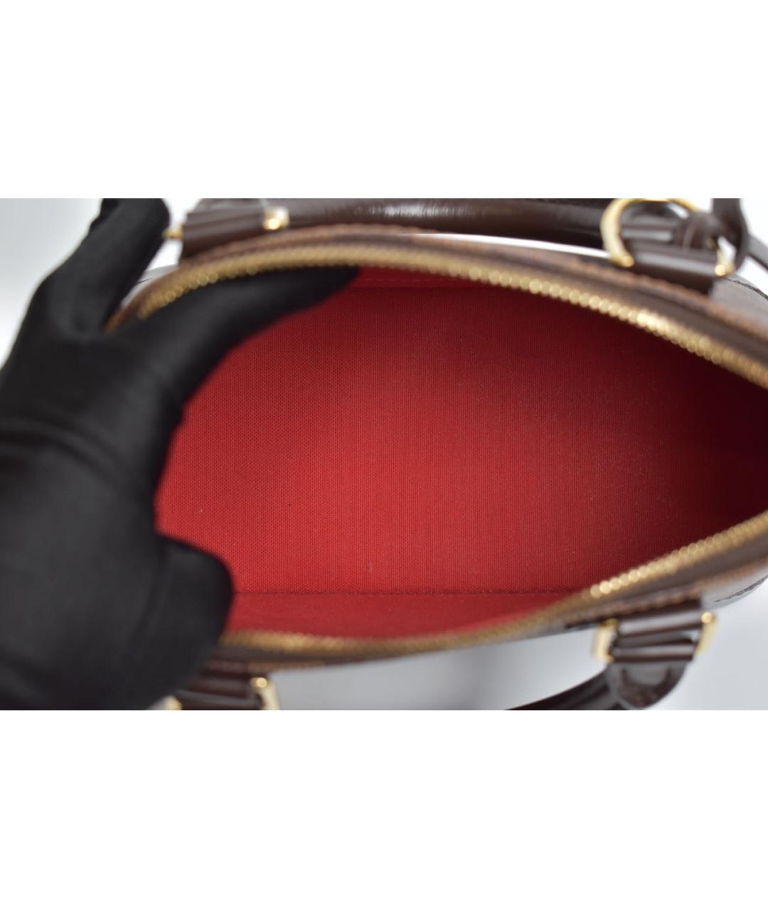 LOUIS VUITTON Коричневая кожаная сумка через плечо, фото 3