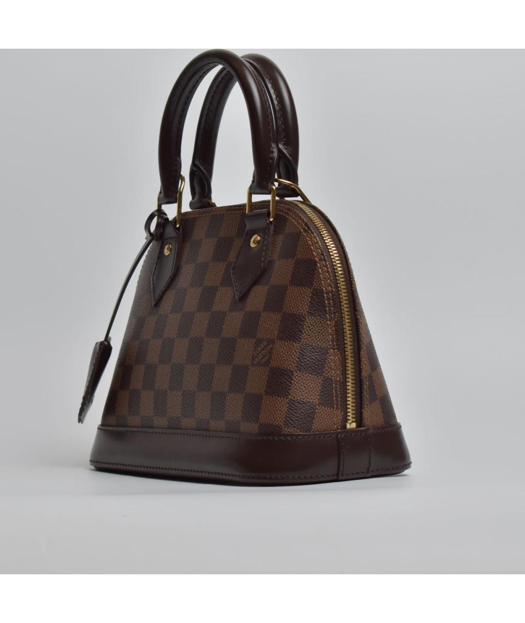LOUIS VUITTON Коричневая кожаная сумка через плечо, фото 2