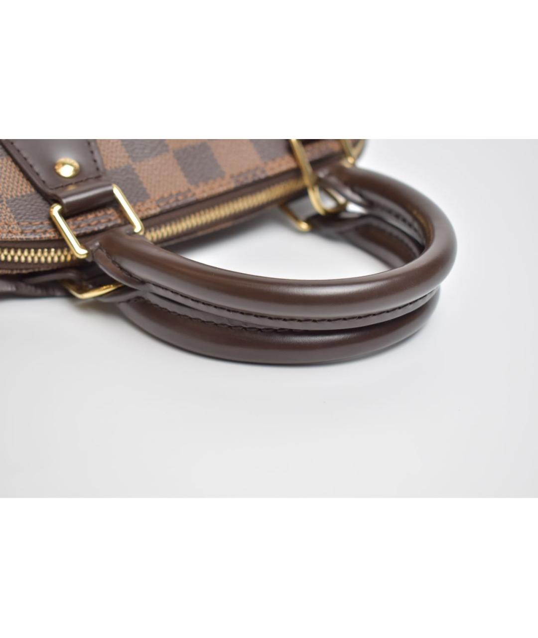 LOUIS VUITTON Коричневая кожаная сумка через плечо, фото 7