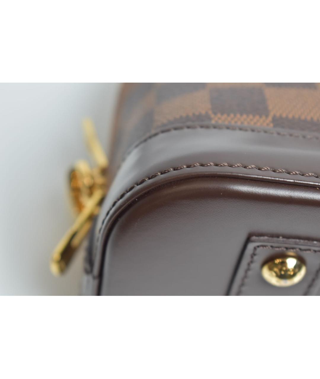 LOUIS VUITTON Коричневая кожаная сумка через плечо, фото 6