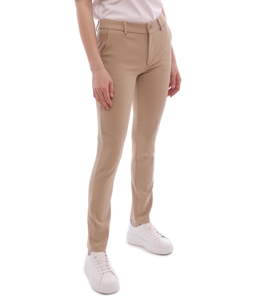 LIU JO Бежевые прямые брюки, фото 7