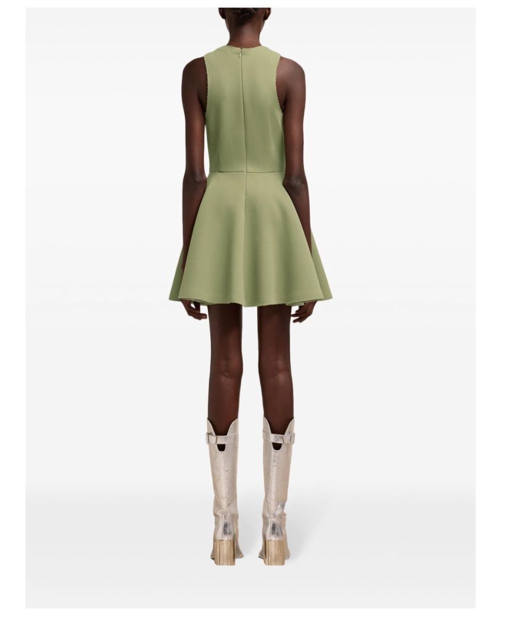 Ami Paris Зеленые шерстяное повседневное платье, фото 4