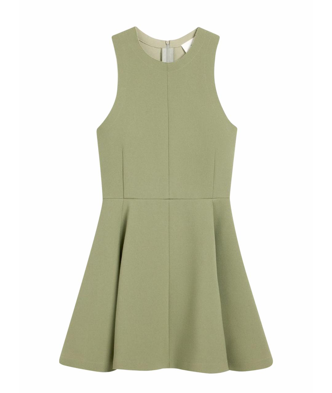 Ami Paris Зеленые шерстяное повседневное платье, фото 1