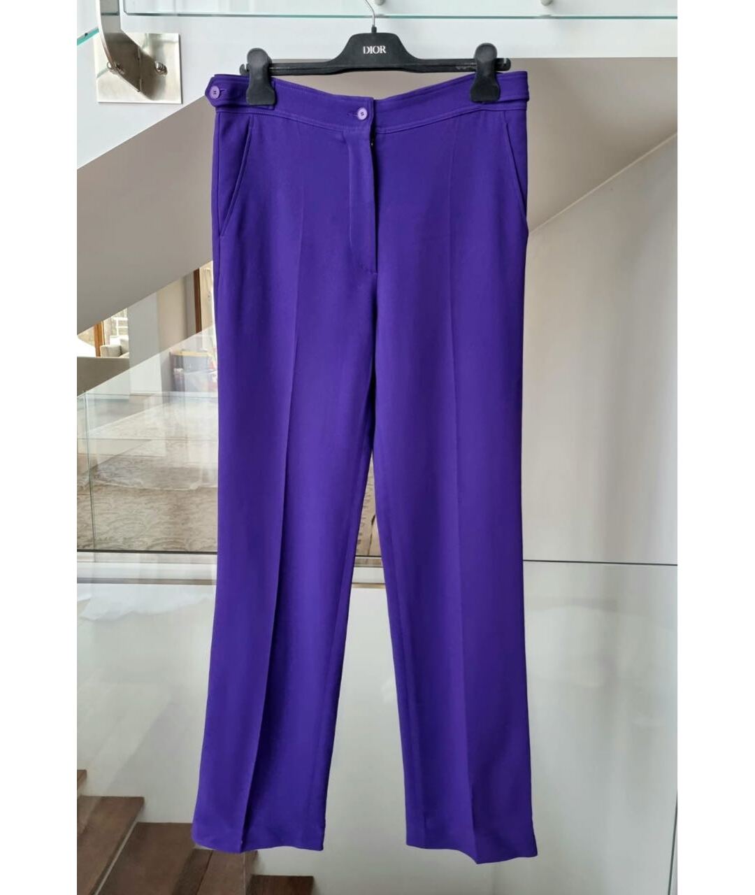 ROCHAS Фиолетовые прямые брюки, фото 9